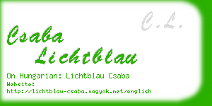 csaba lichtblau business card